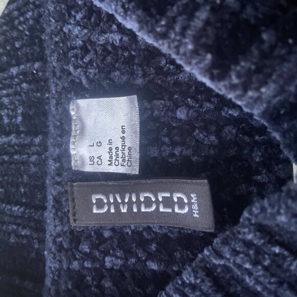 Women’s H&M knit navy mock neck sweater Size Large - Picture 4 of 6